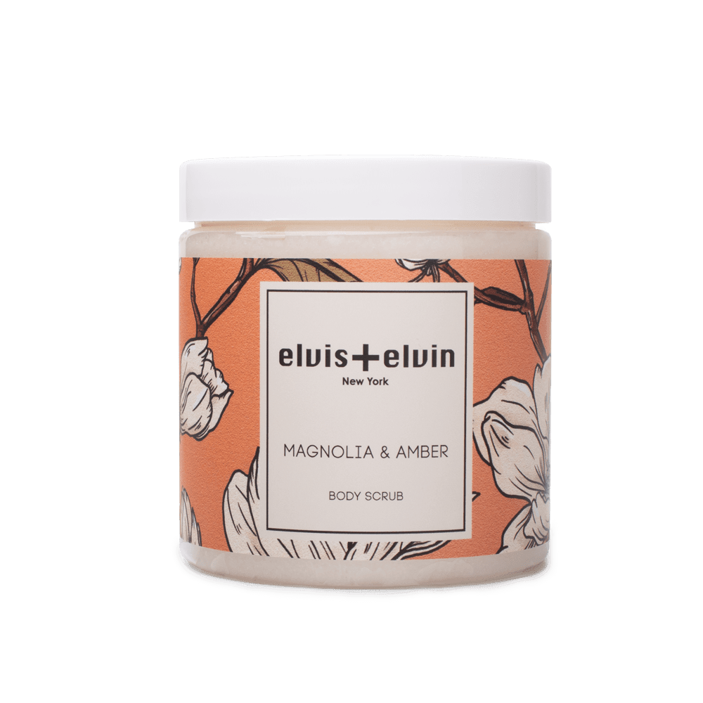 elvis+elvin Magnolia & Amber Body Scrub with Dead Sea Salt 300ml