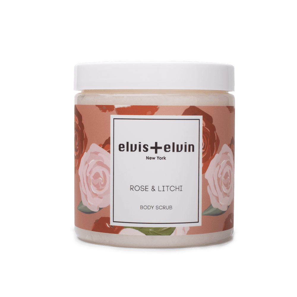 elvis+elvin Rose & Litchi Body Scrub with Dead Sea Salt 300ml