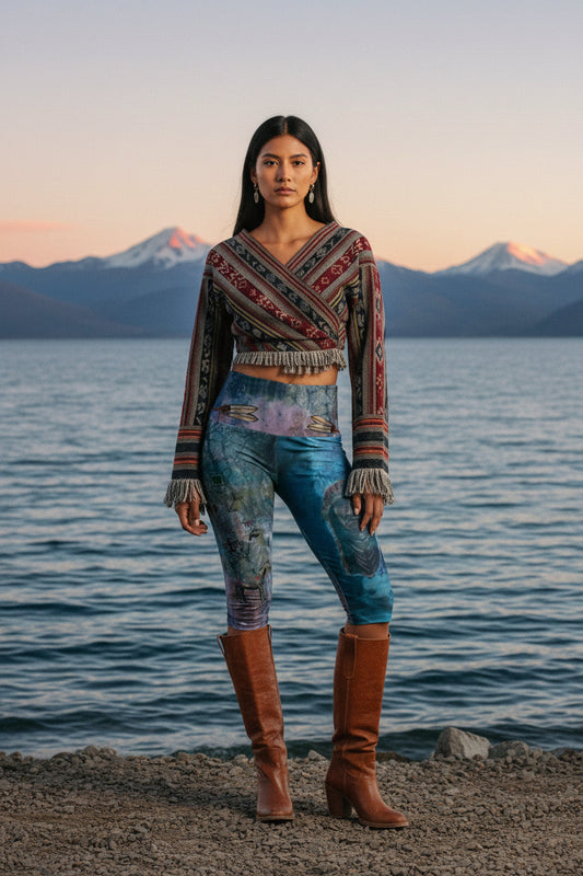 Founding Feathers Capri Leggings