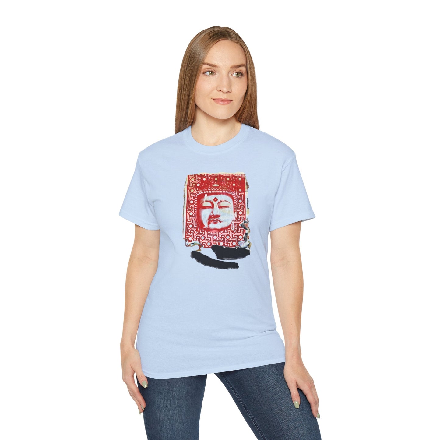 Fine Art Buddha Tablet Print Unisex Ultra Cotton Tee