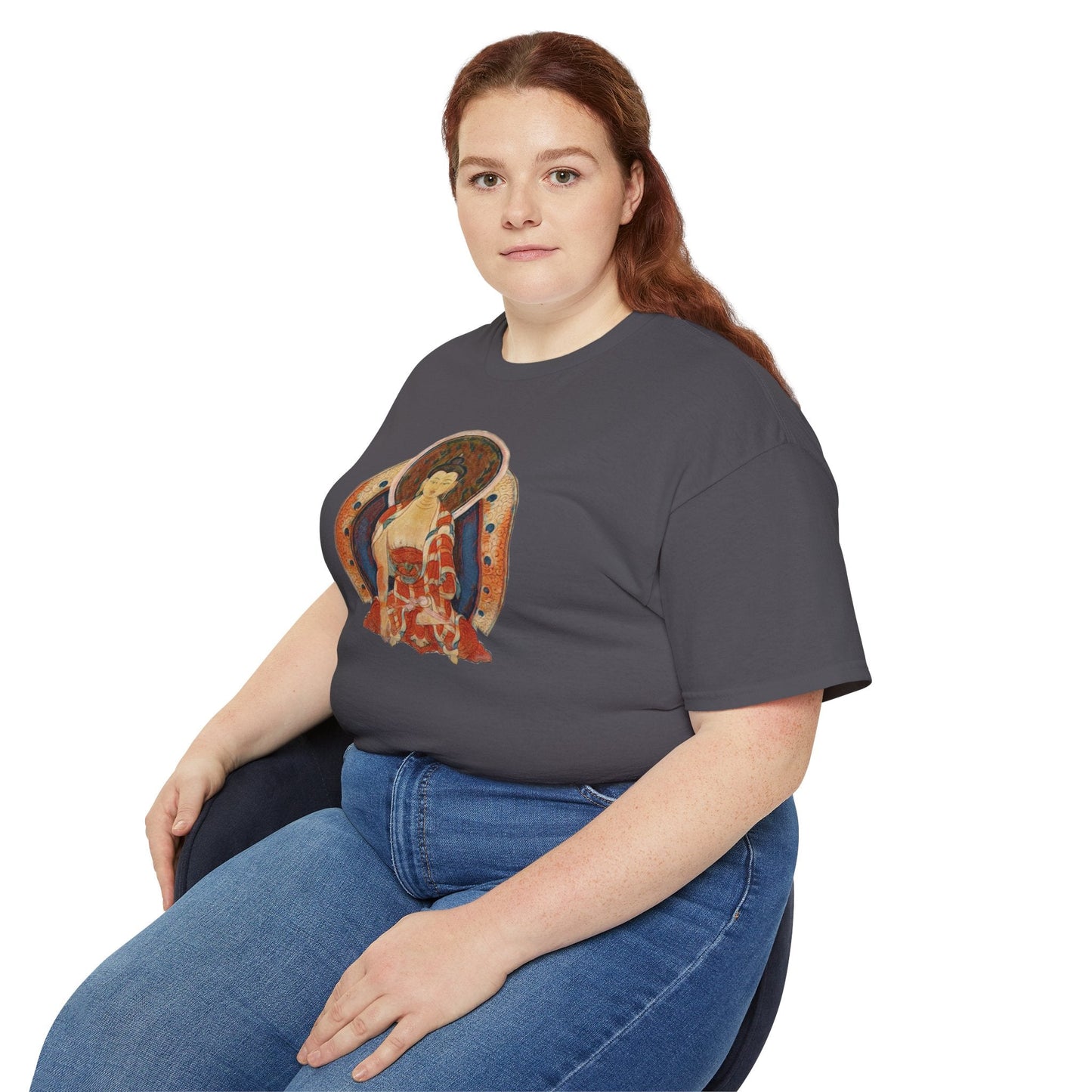 Fine Art Buddha Oil Paint Print Unisex Ultra Cotton Tee