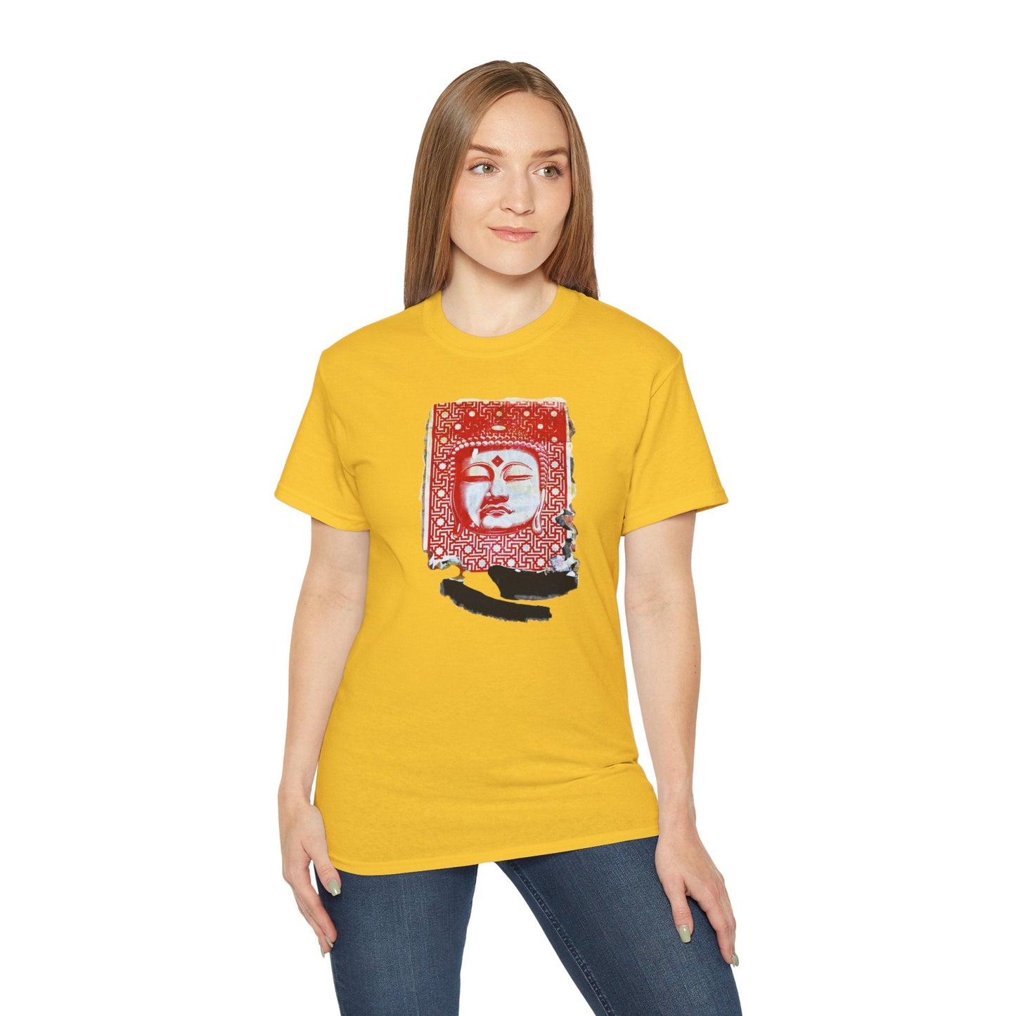 Fine Art Buddha Tablet Print Unisex Ultra Cotton Tee