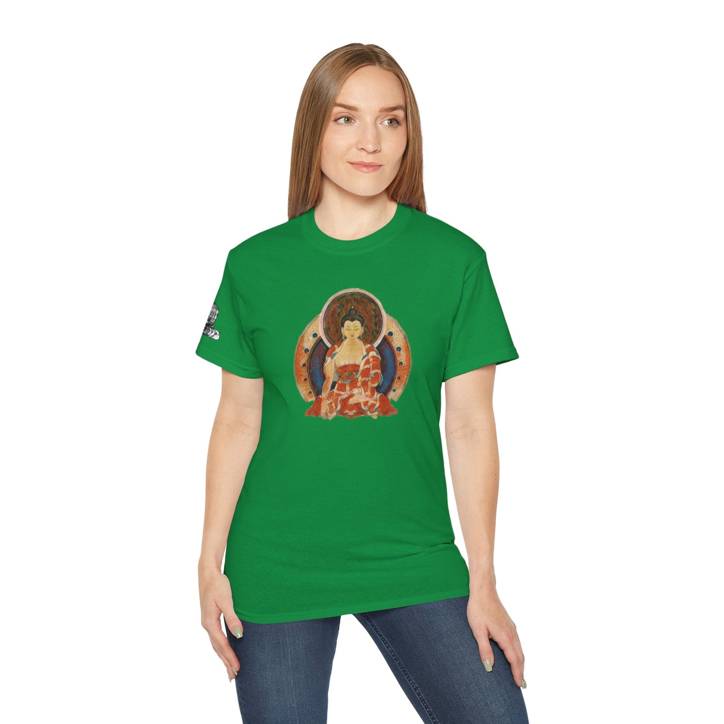 Fine Art Buddha Oil Paint Print Unisex Ultra Cotton Tee