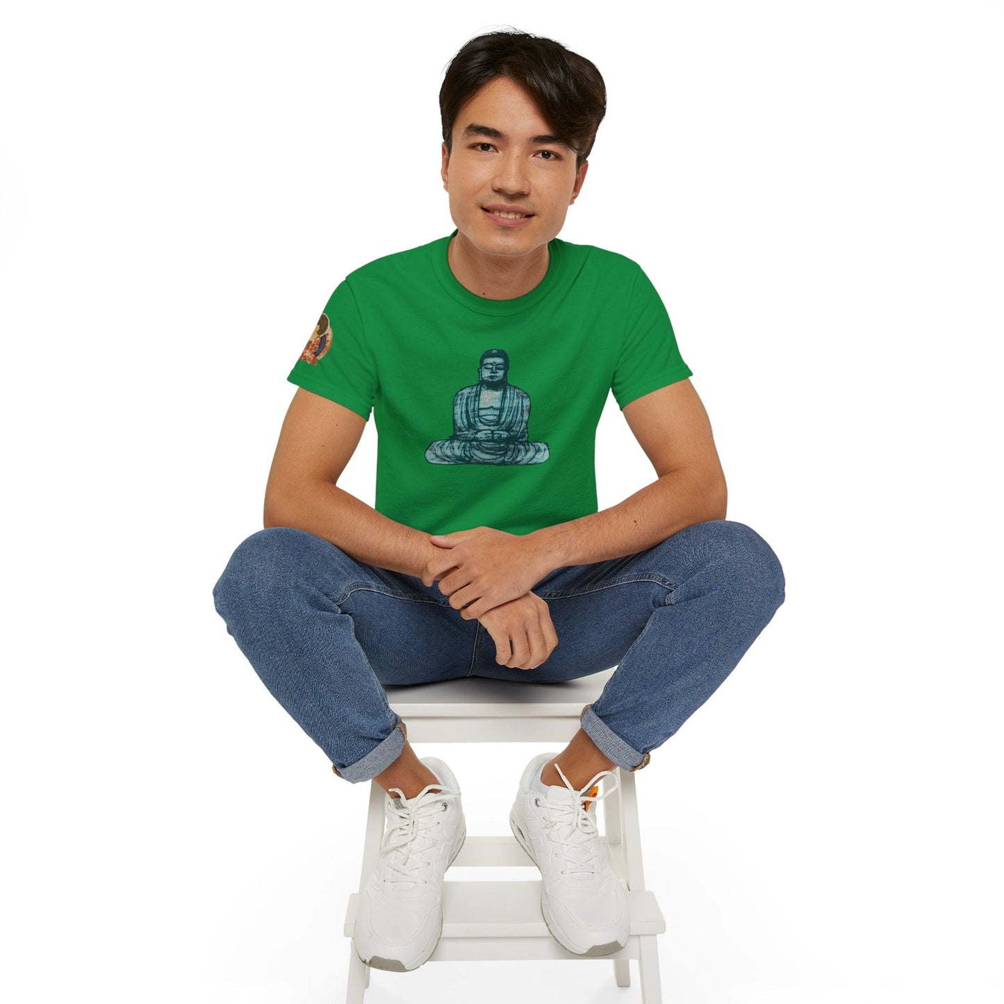 Fine Art Buddha Chalk Drawing Print Unisex Ultra Cotton Tee