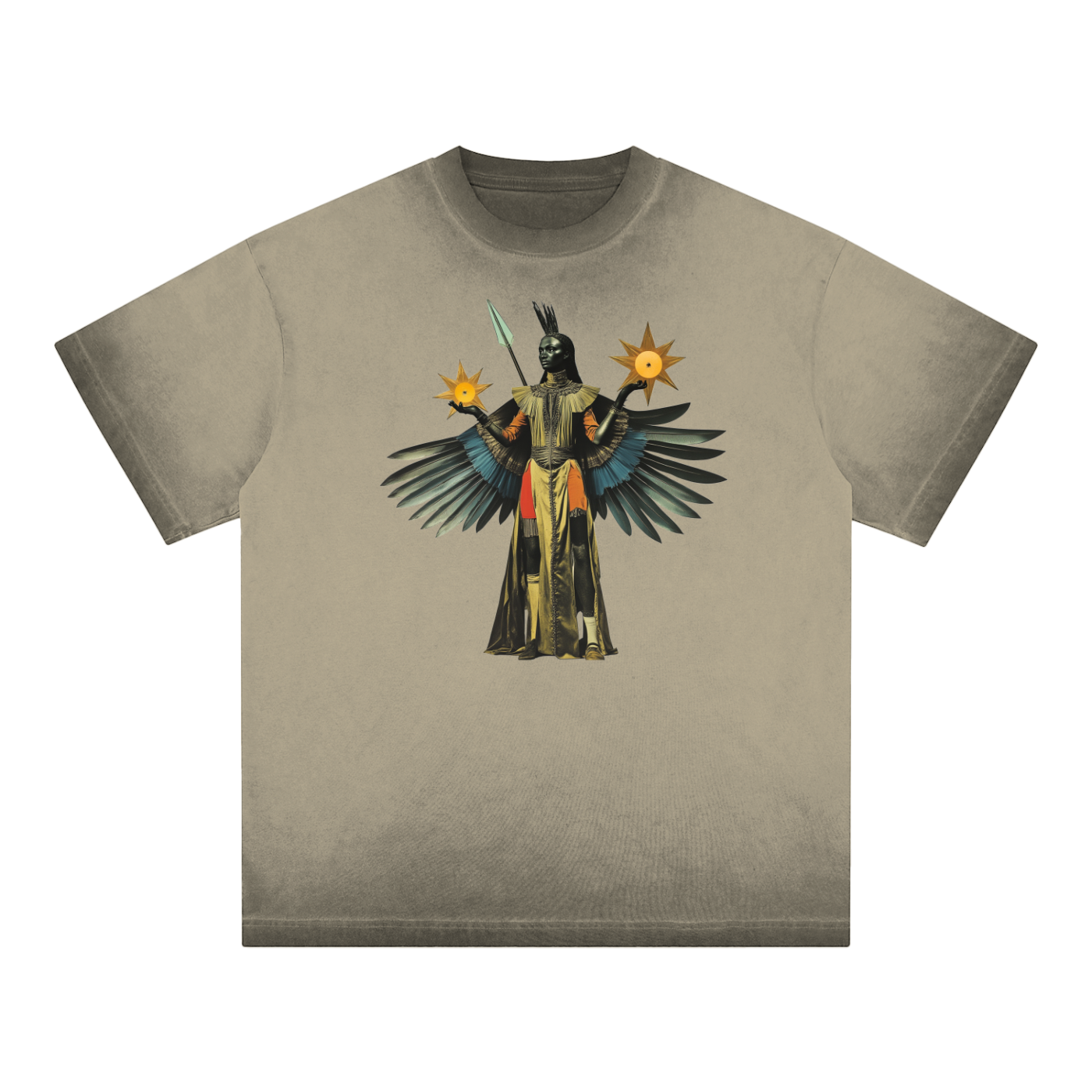 Amaru Khan Stars Reverse Dyed T-shirt