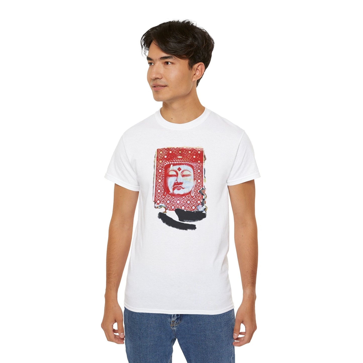 Fine Art Buddha Tablet Print Unisex Ultra Cotton Tee