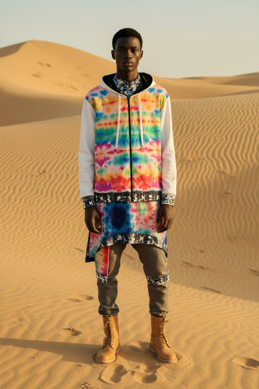 Shibori Life is Great Limited Edition Cotton Unisex Zip Hoodie