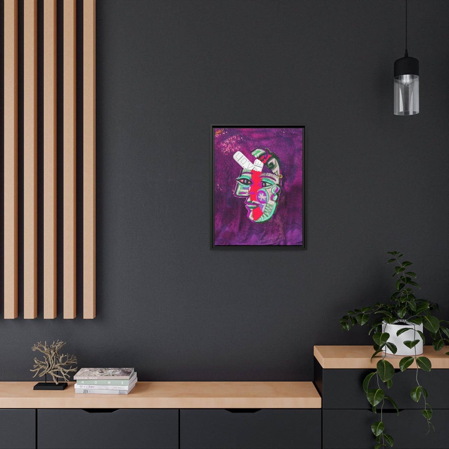 LOVE PILL PYSOP Matte Canvas, Black Frame