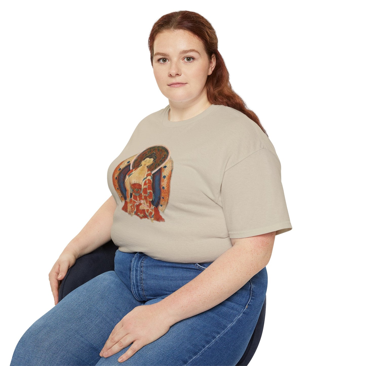 Fine Art Buddha Oil Paint Print Unisex Ultra Cotton Tee