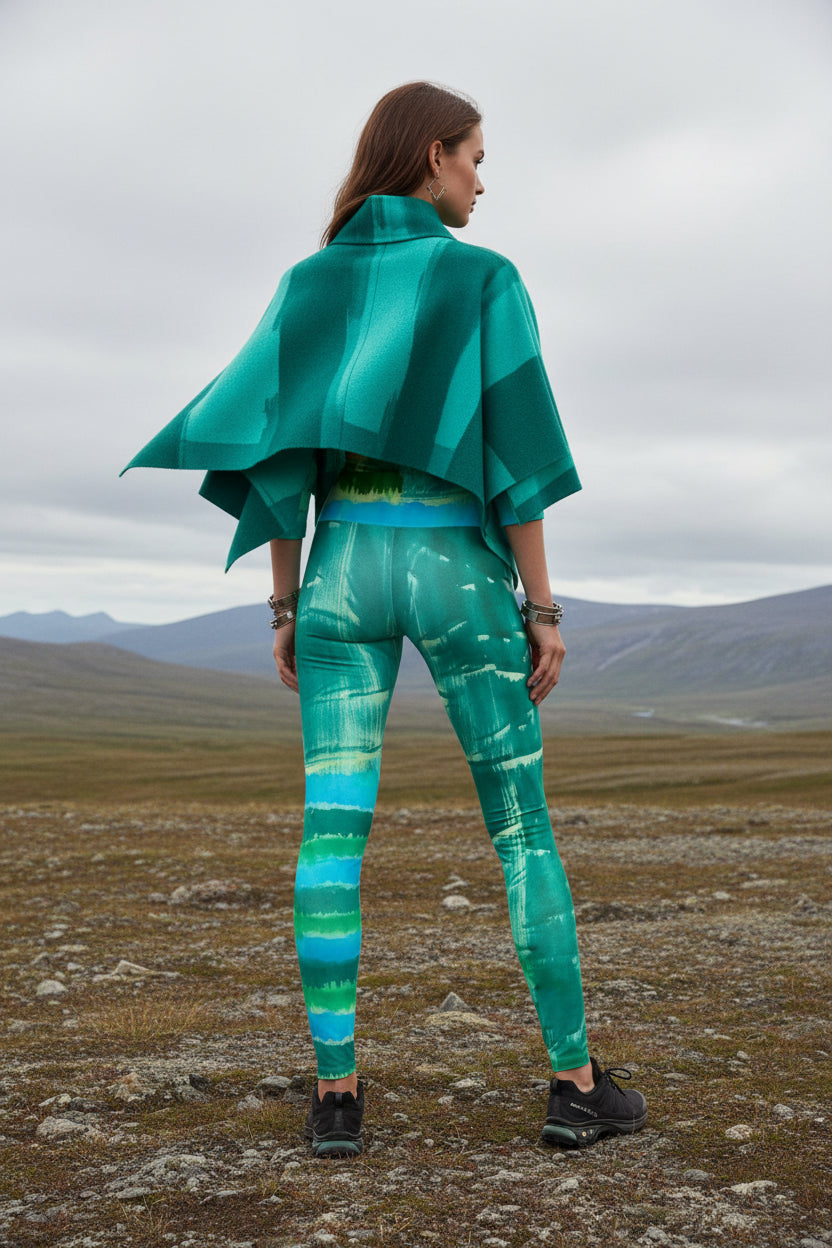 Jade & Turq Stone High Waisted Leggings
