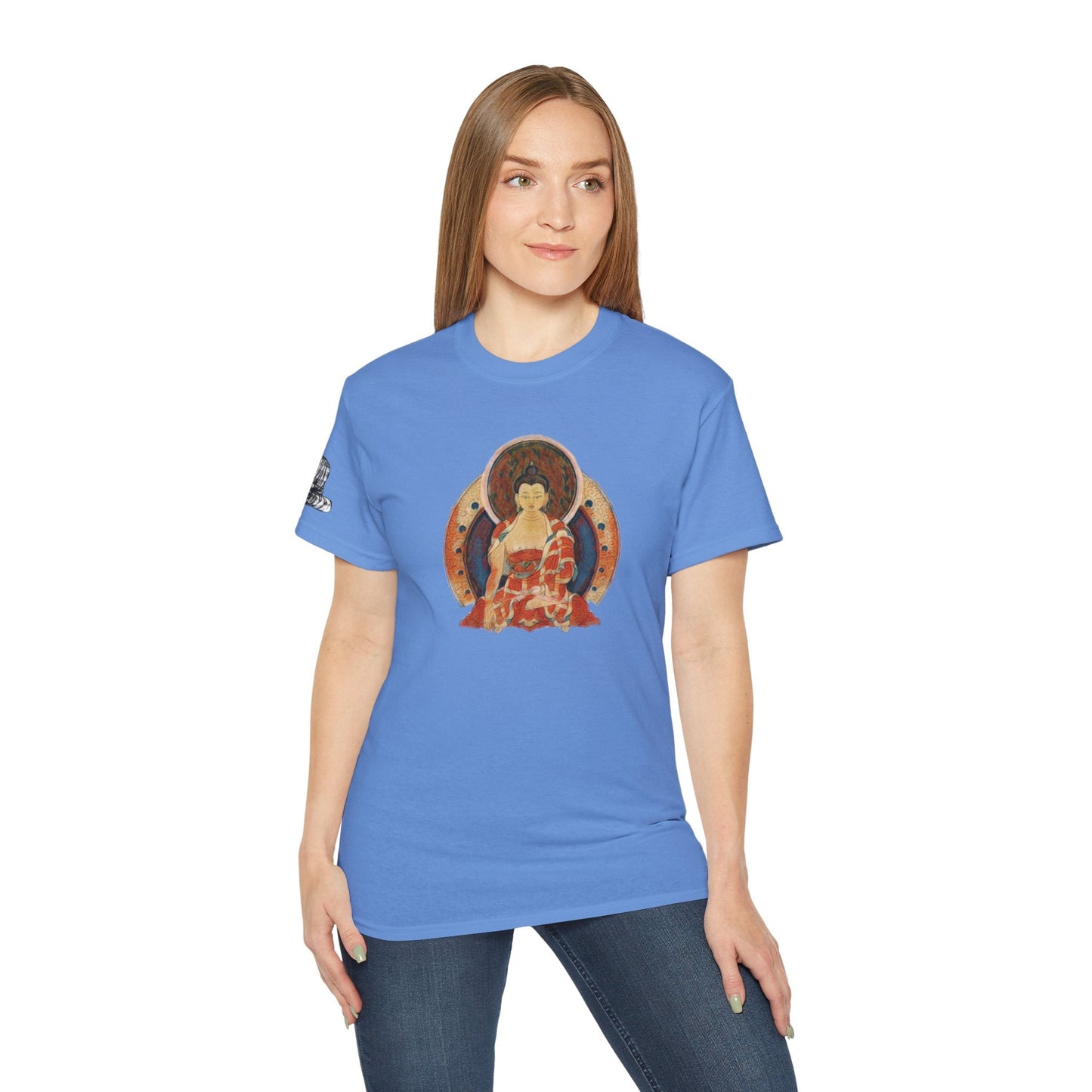 Fine Art Buddha Oil Paint Print Unisex Ultra Cotton Tee