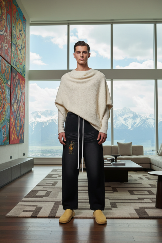Amaru Khan Stars Sunfade Curved Blade Sweatpants