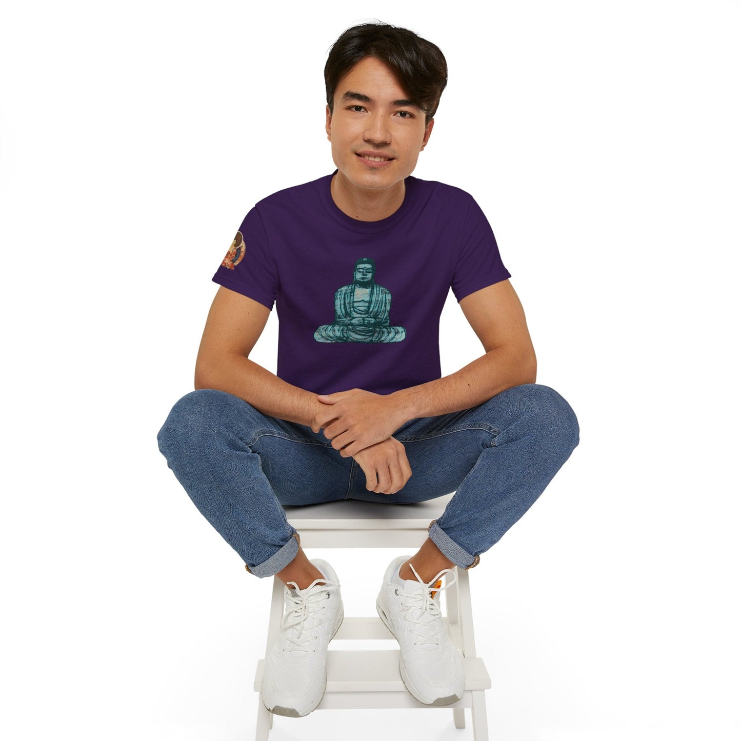 Fine Art Buddha Chalk Drawing Print Unisex Ultra Cotton Tee