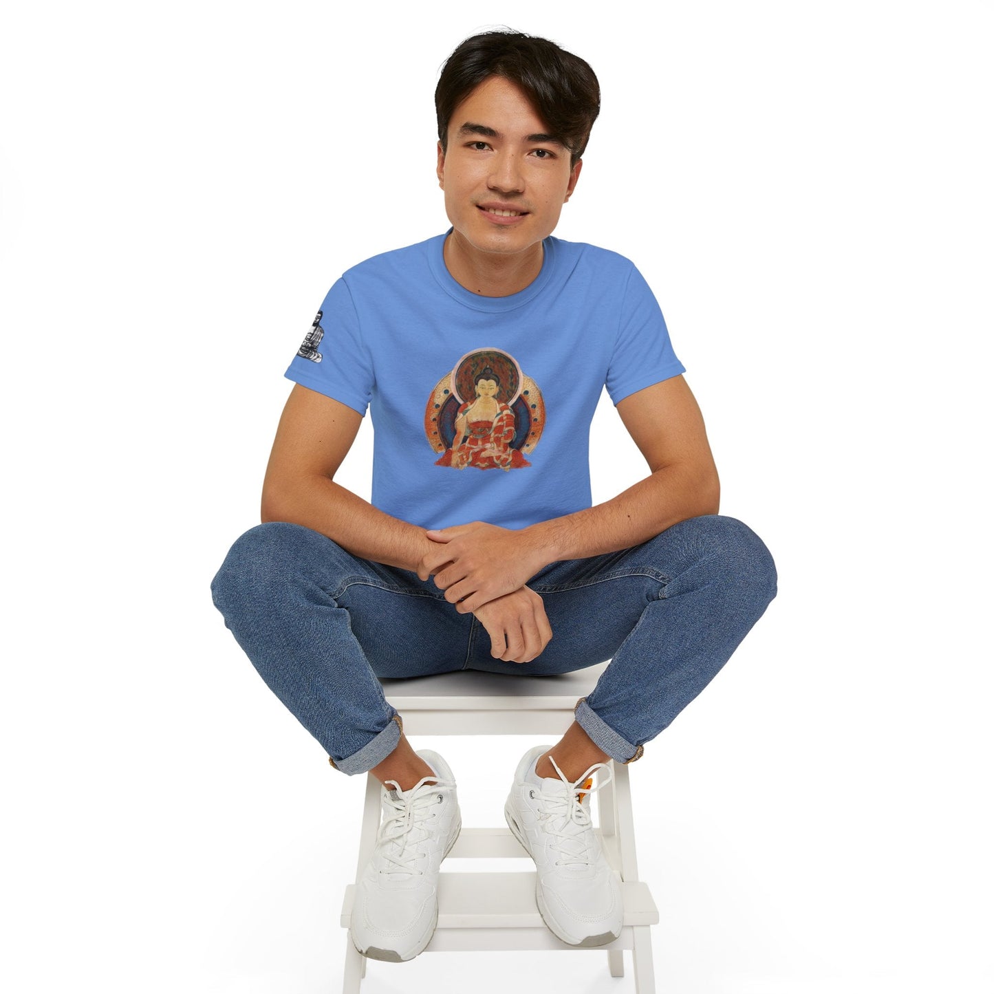 Fine Art Buddha Oil Paint Print Unisex Ultra Cotton Tee