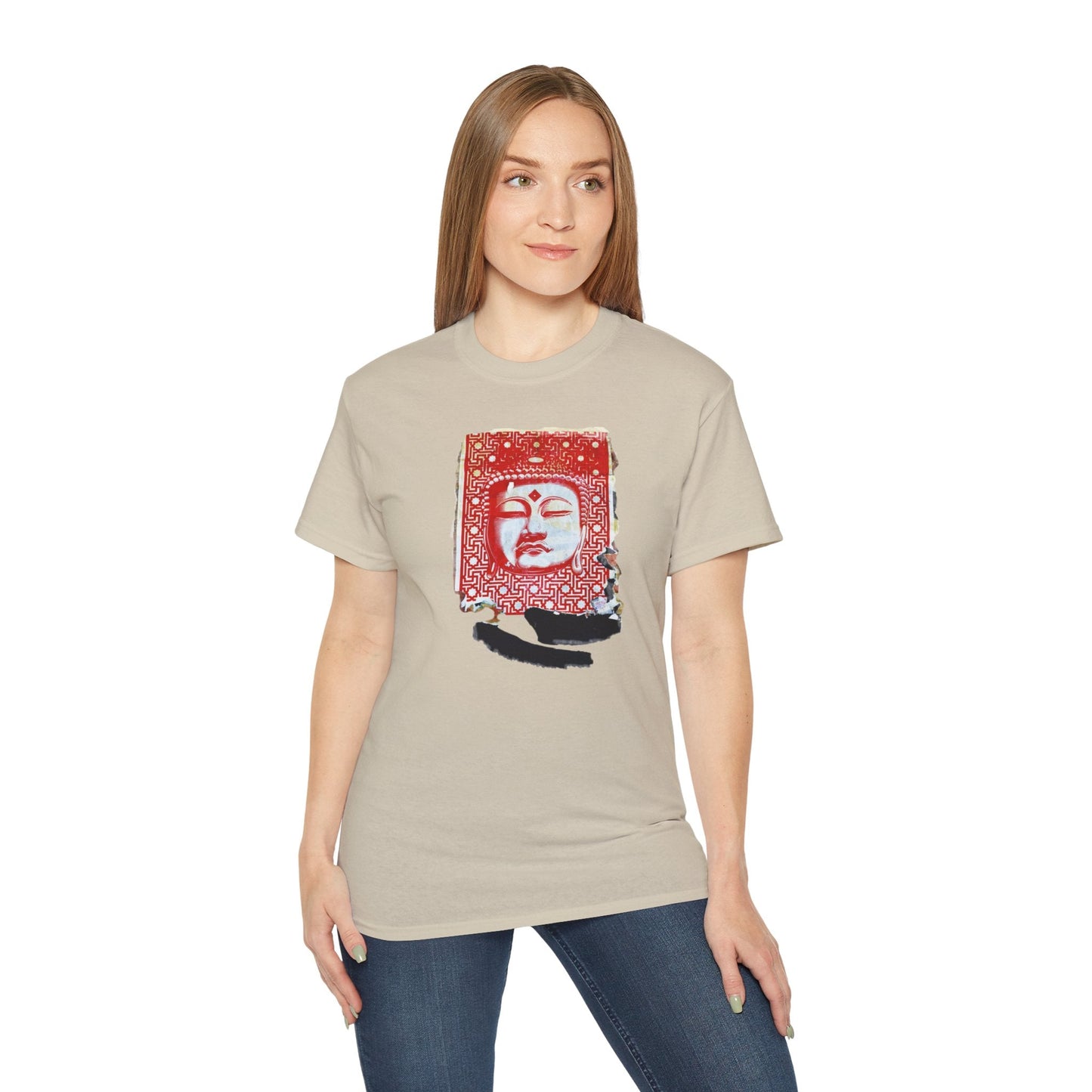 Fine Art Buddha Tablet Print Unisex Ultra Cotton Tee