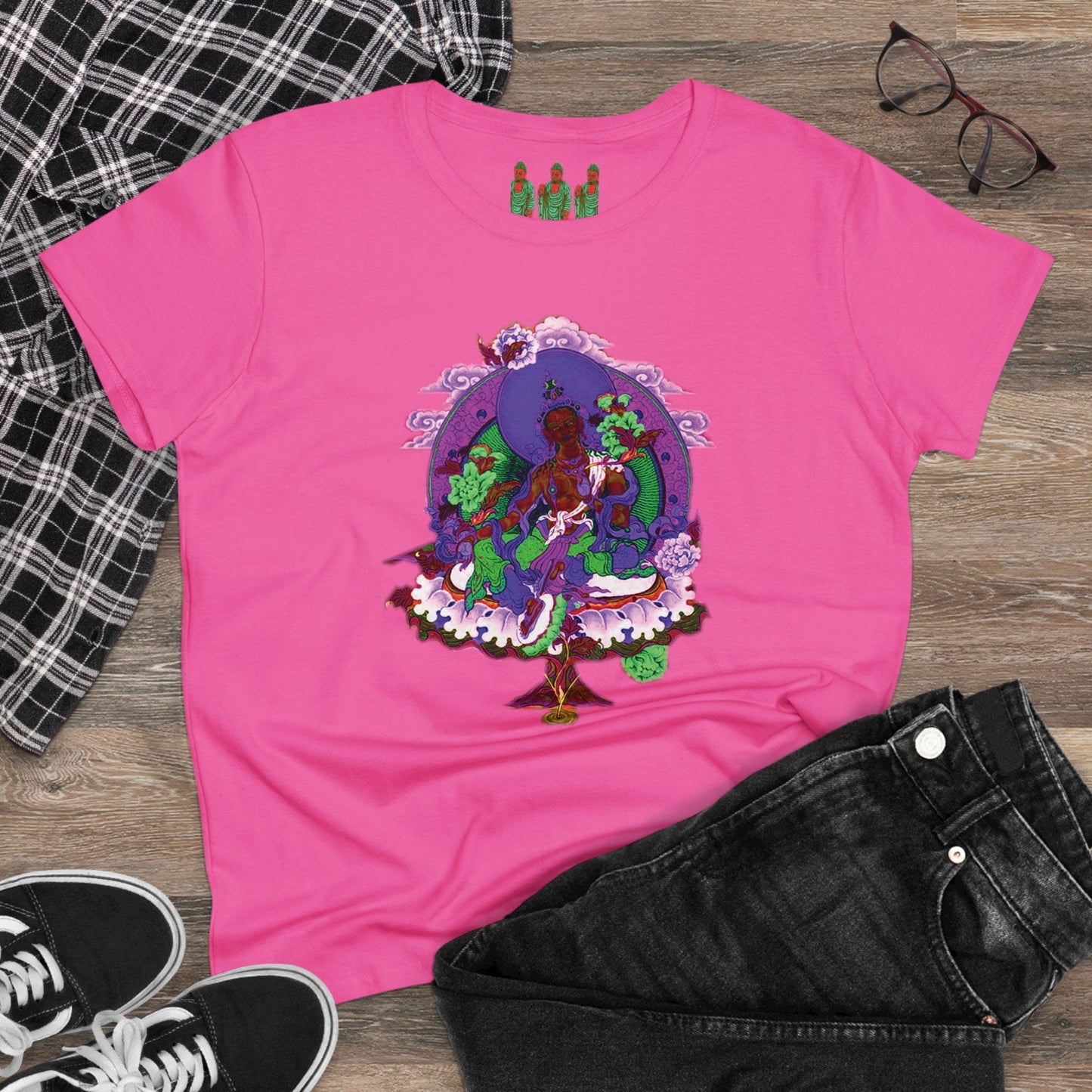 Buddha Pastel Sketch Women's Cotton Tee