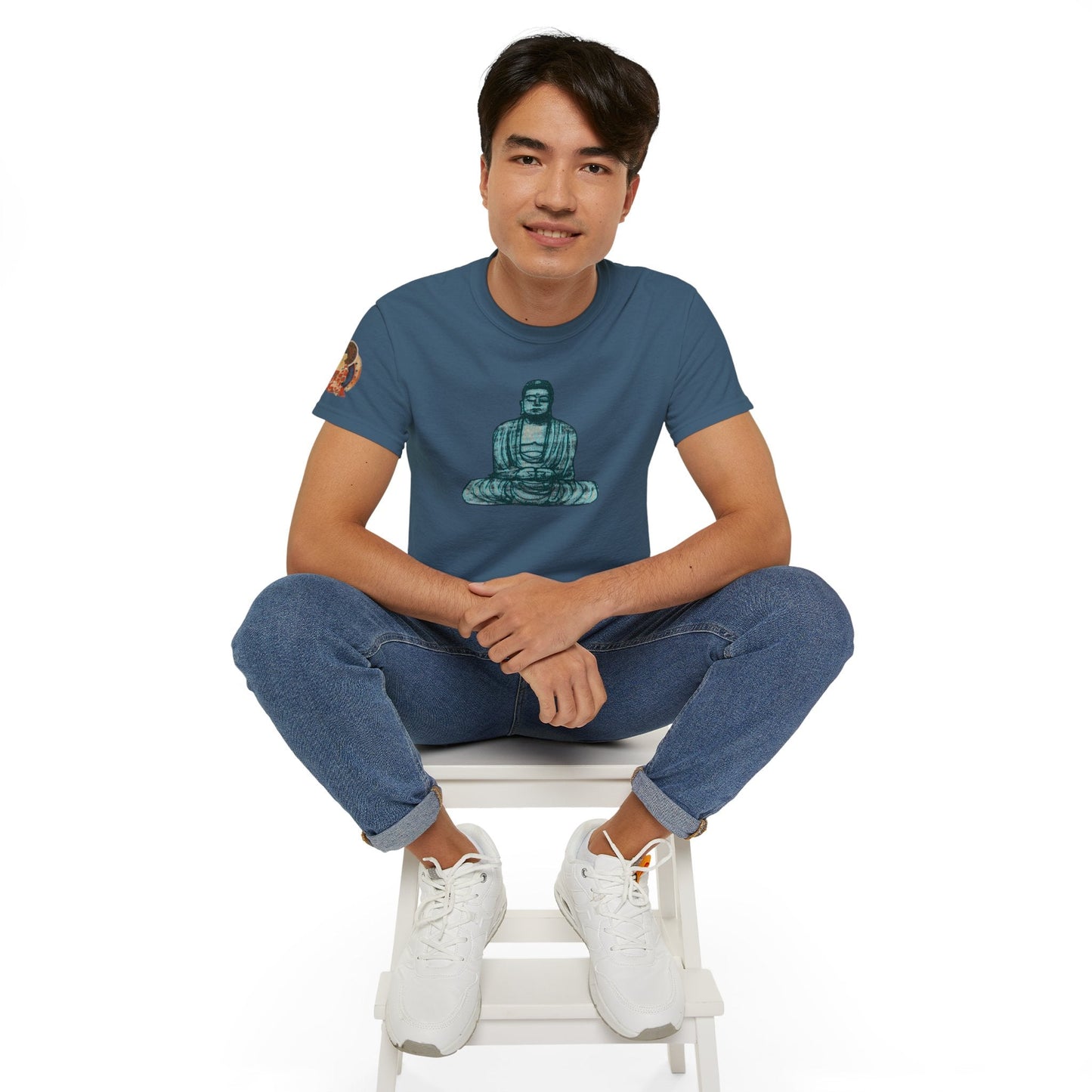 Fine Art Buddha Chalk Drawing Print Unisex Ultra Cotton Tee