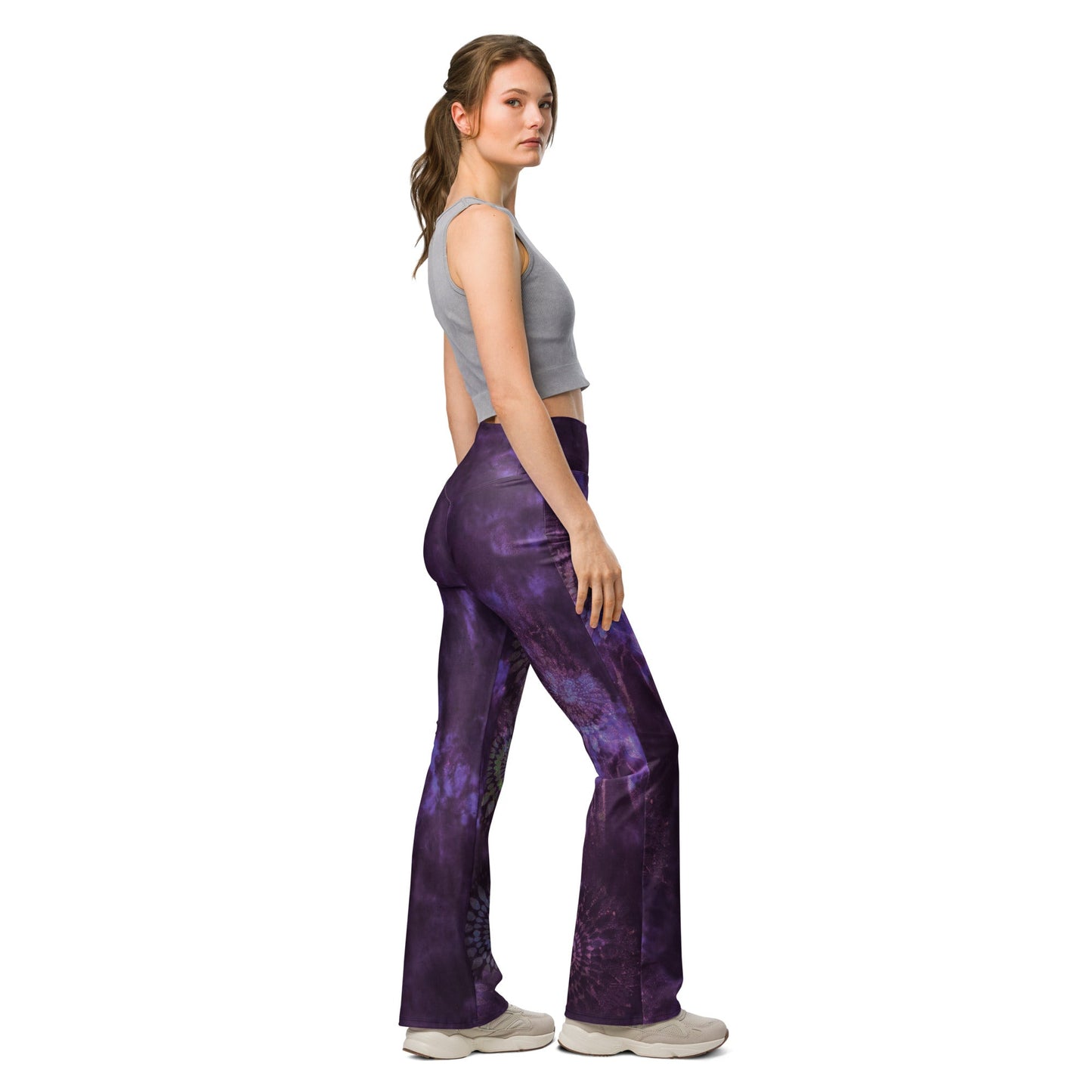 After Hours Dark Plum Remix Flare leggings