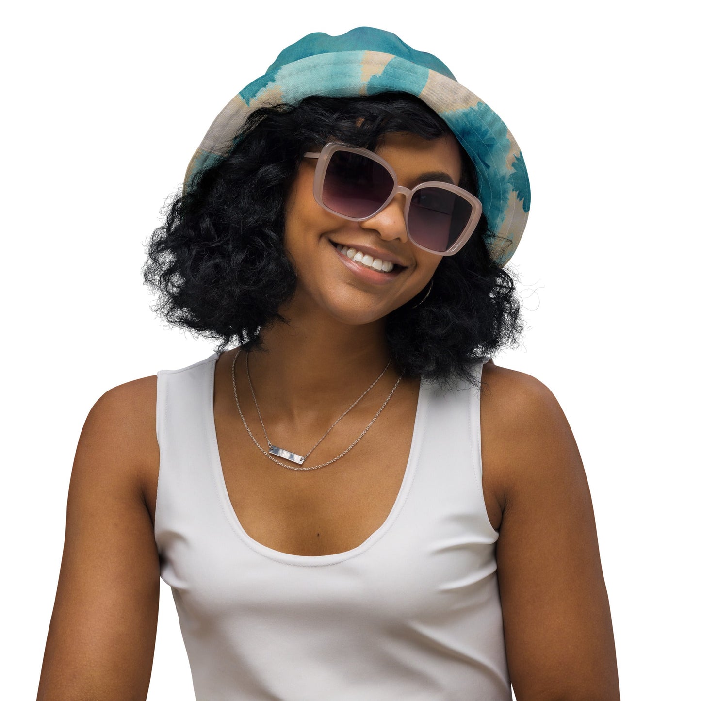 Watercolor Smudge Reversible bucket hat
