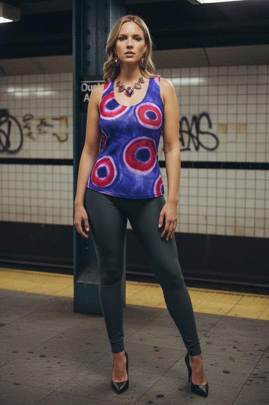 Phish Donuts Hand Dye Print Tank Top