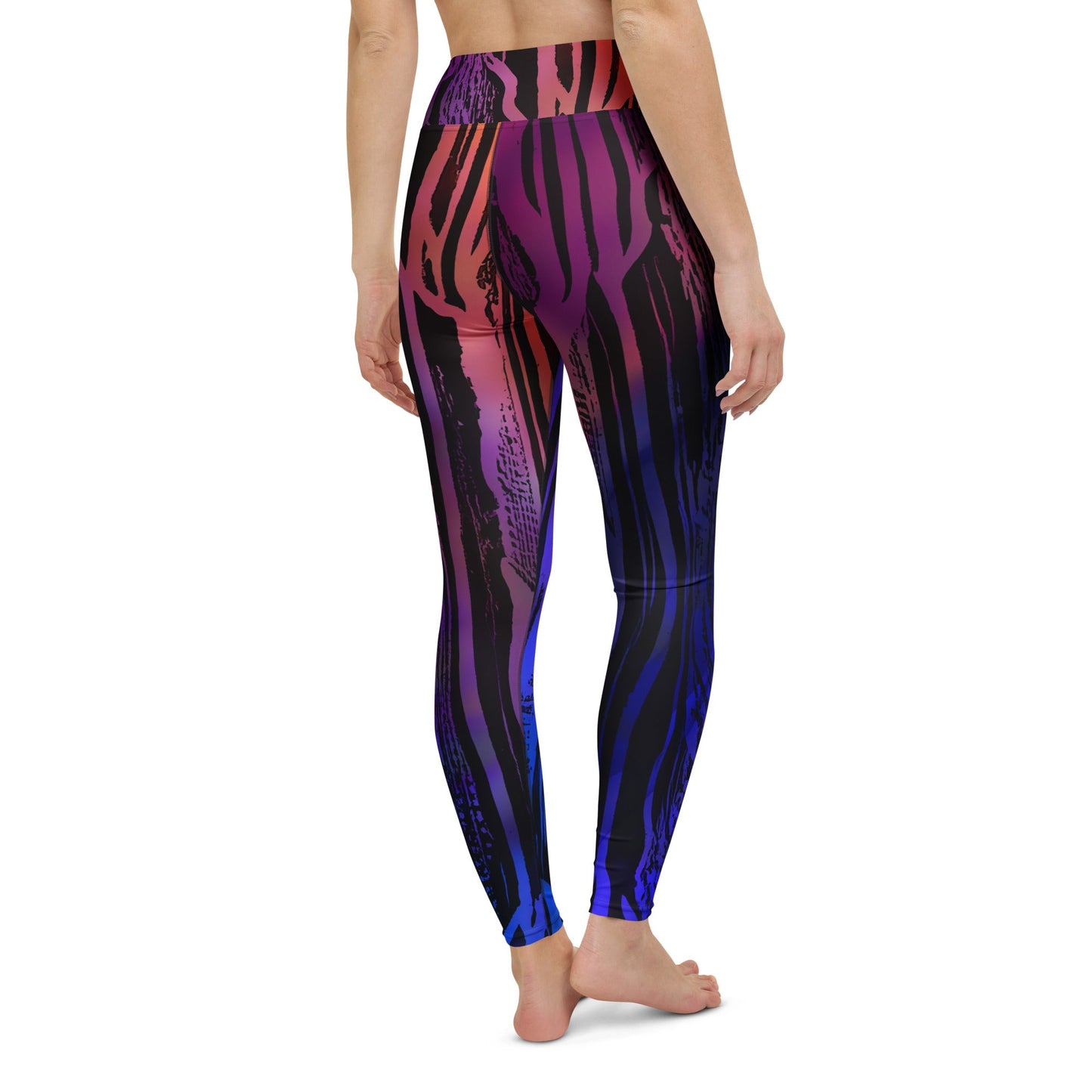 Cyberpunk Woodgrain Sherbert High Waist Leggings