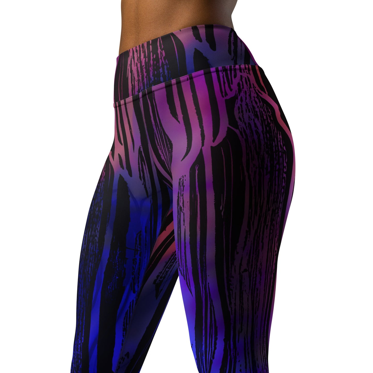 Cyberpunk Woodgrain Sherbert High Waist Leggings