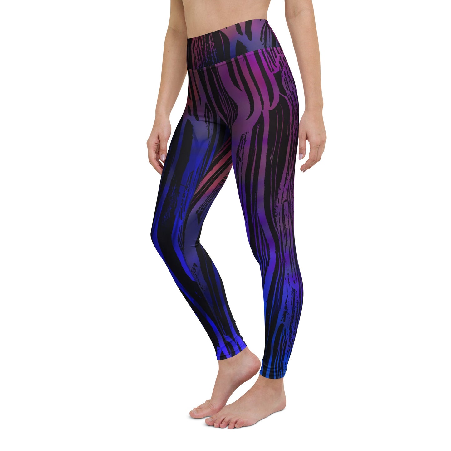 Cyberpunk Woodgrain Sherbert High Waist Leggings