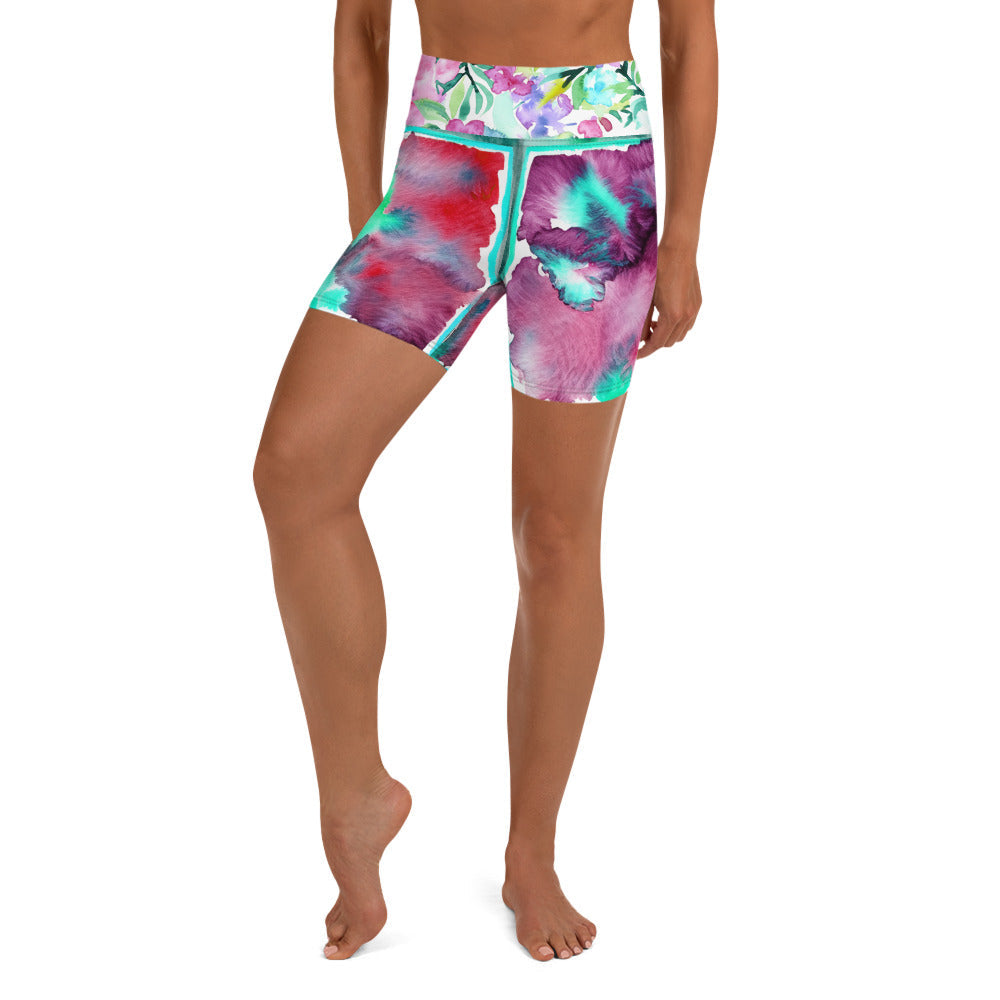 Tha Flow Turq Yoga Shorts