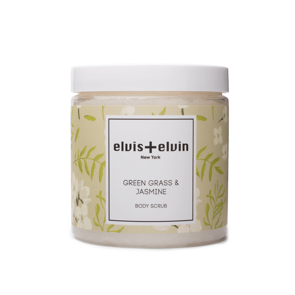 elvis+elvin Green Grass & Jasmine Body Scrub with Dead Sea Salt 300ml