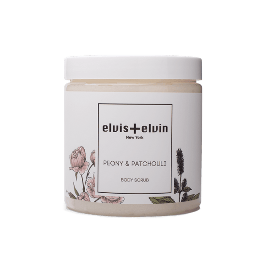 elvis+elvin Peony & Patchouli Body Scrub with Dead Sea Salt 300ml