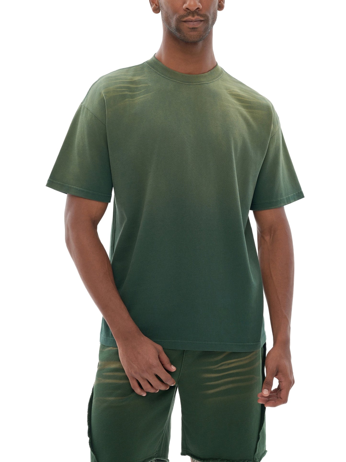 Amaru Khan Stars Deux Vintage Washed Tiger Stripes Dyed Gradient T-Shirt