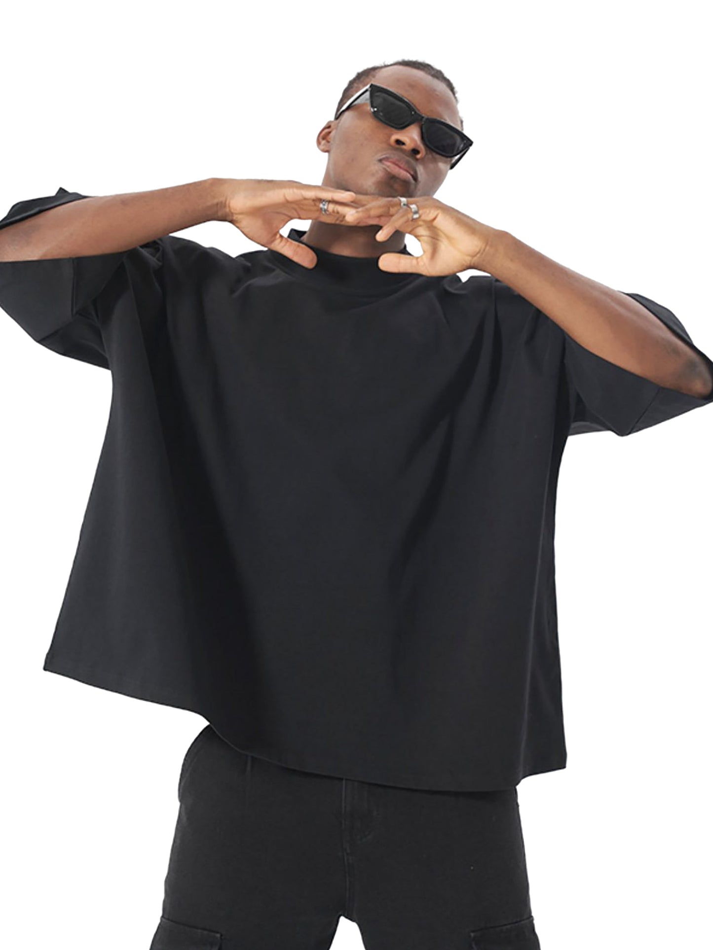 Amaru Khan Stars Oversize One-piece Pattern Cut Boxy Tee