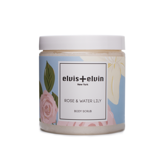 elvis+elvin Rose & Water Lily Body Scrub with Dead Sea Salt 300ml