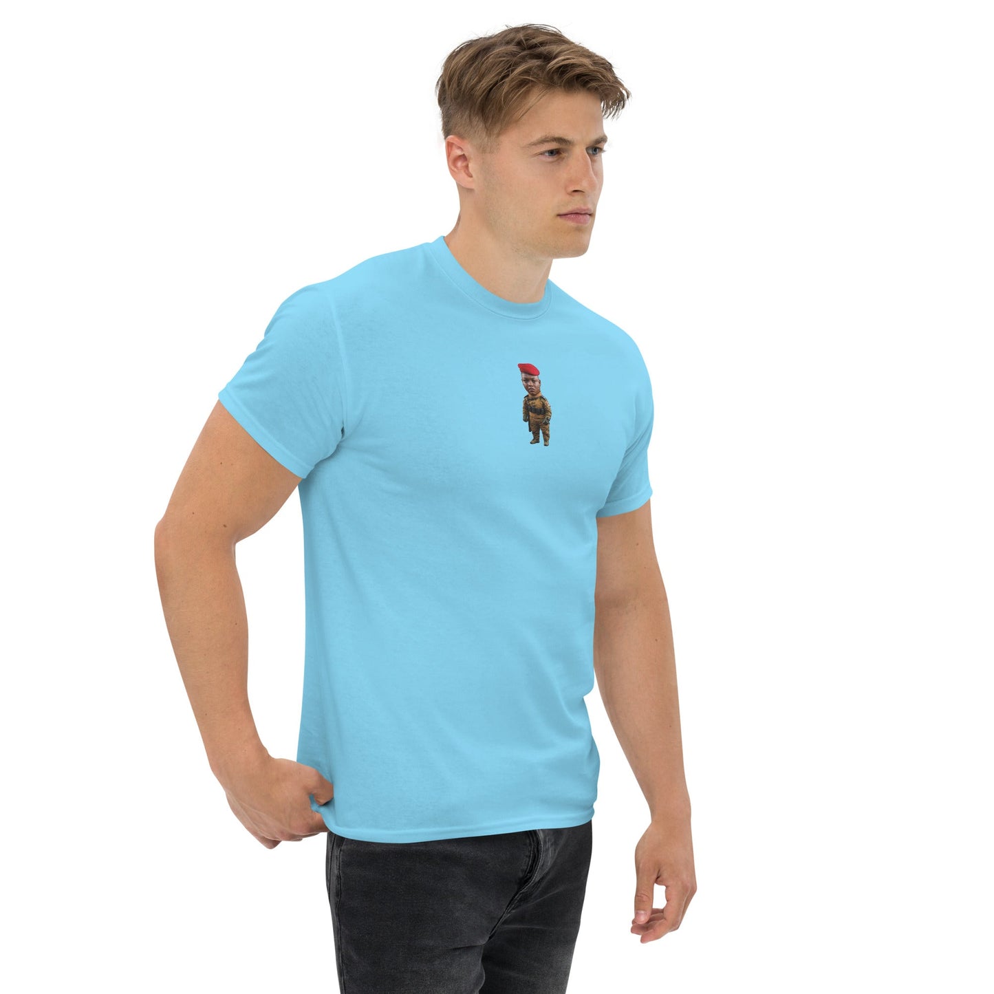 Ibrahim Traoré Fine Embroidery Unisex classic tee